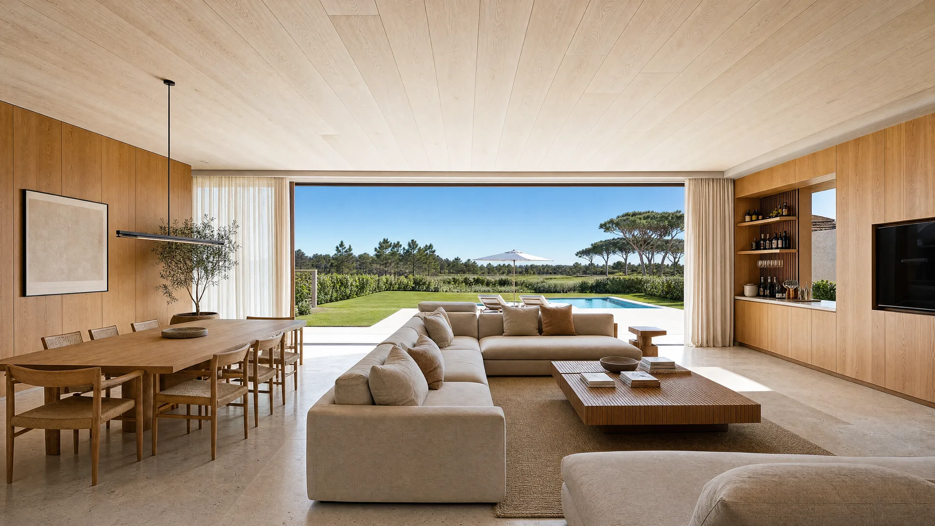 Living room with a view of the garden